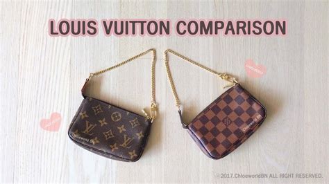 louis vuitton mini pochette monogram vs damier ebene|Louis Vuitton Damier Ebene bags.